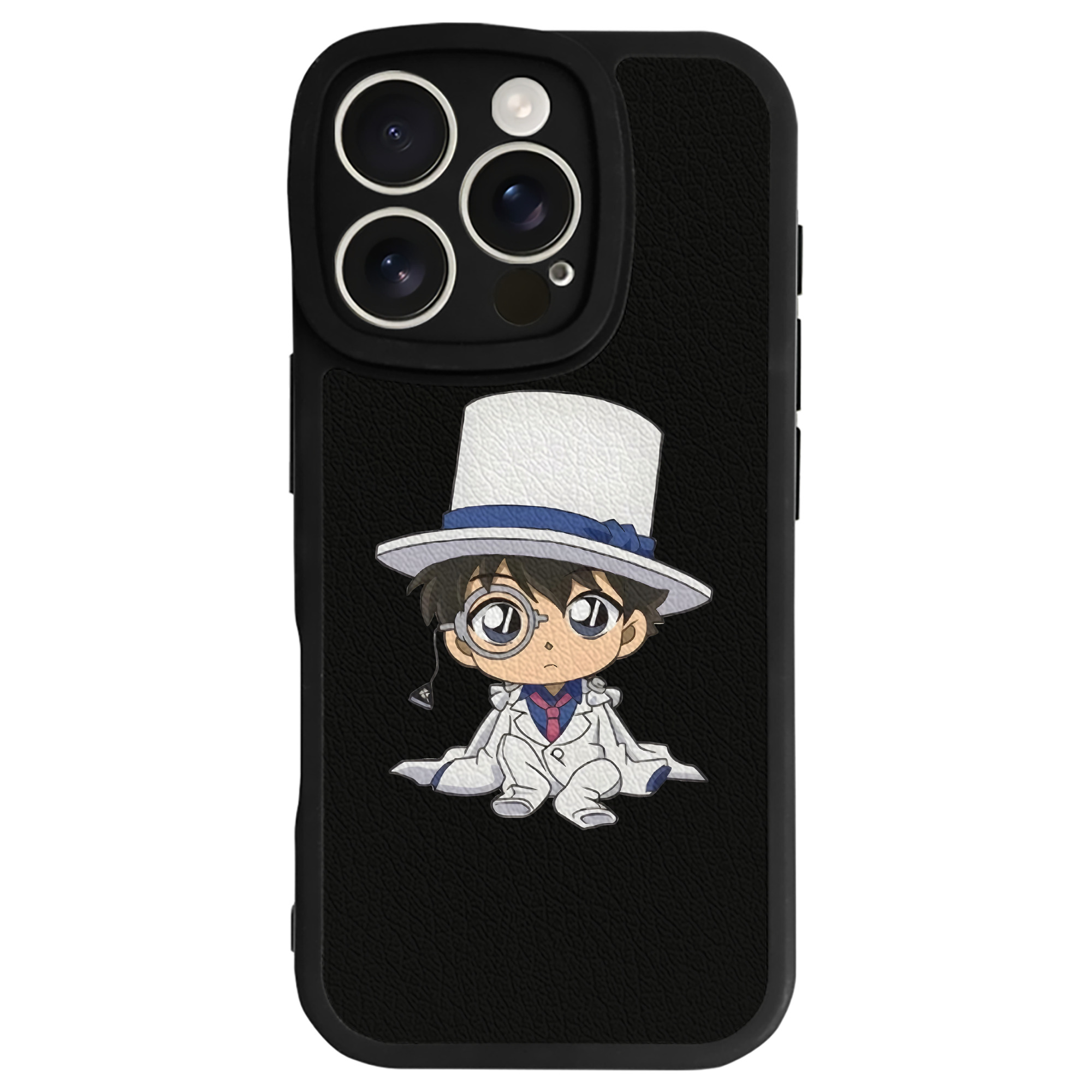 （画像用） 名探偵コナン くろば かいと Detective Conan Kuroba Kaito 【iPhone 16シリーズ対応】シリコンスマホケース（レザー調） 材質：シリコン